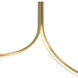 Thread 177.25 inch Brushed Gold Linear Pendant Ceiling Light in Remote Driver