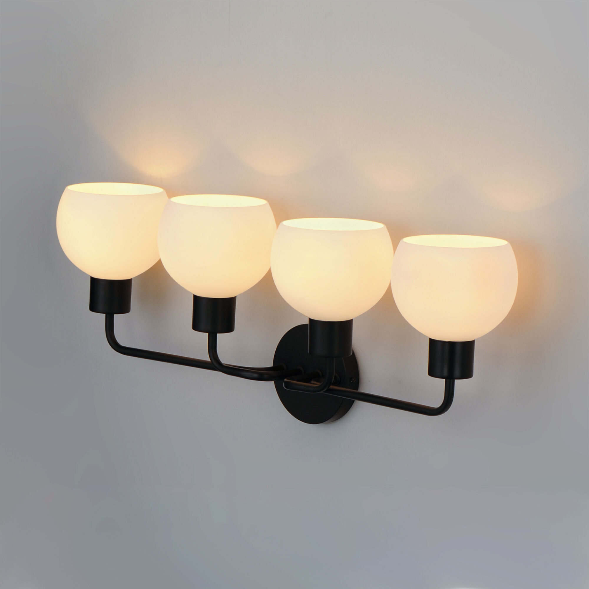 Coraline 4 Light 30 inch Black Bath Vanity Wall Light