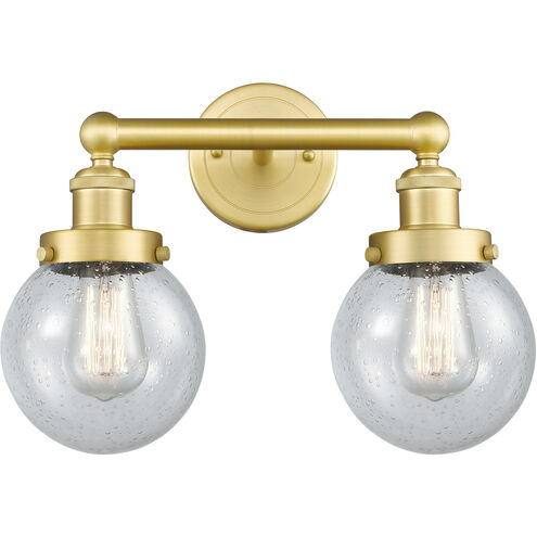 Beacon 2 Light 15.5 inch Satin Gold Bath Vanity Light Wall Light in Seedy