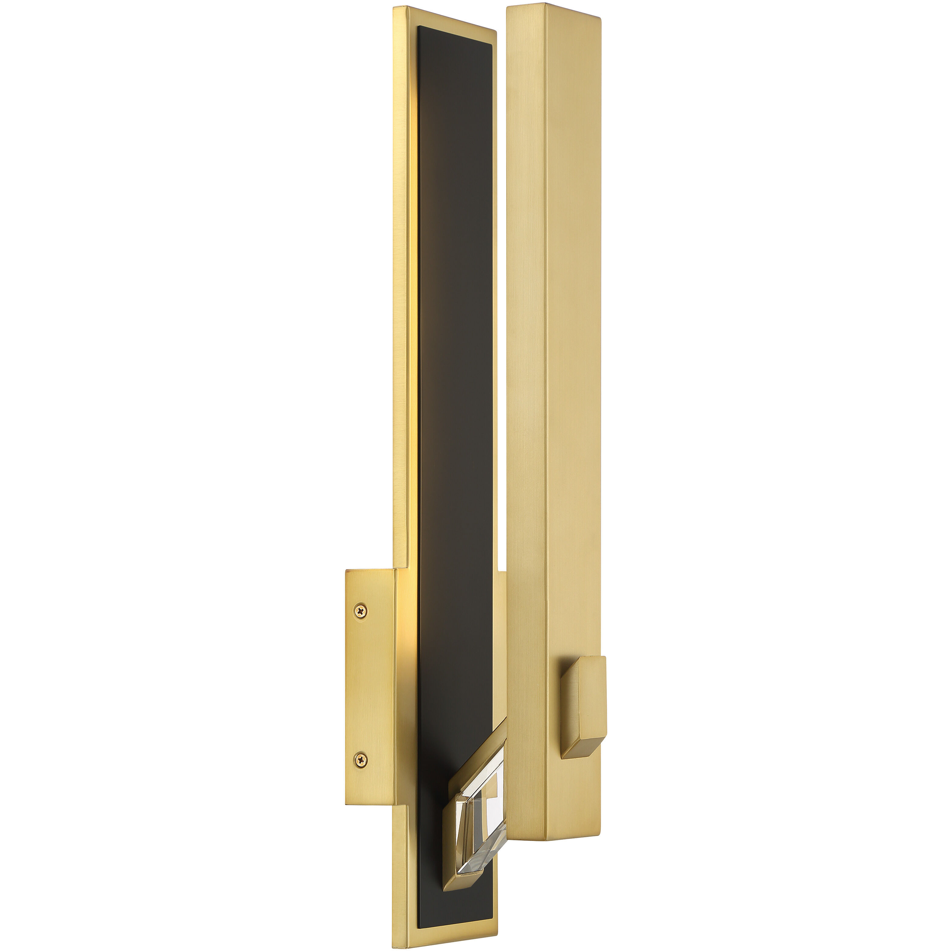 Sauvity LED 5 inch Soft Brass and Coal Wall Sconce Wall Light