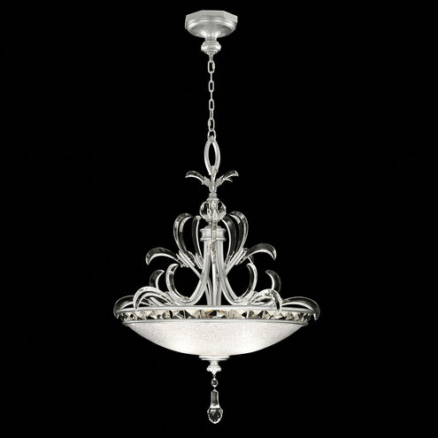 Beveled Arcs 3 Light 32 inch Silver Leaf Pendant Ceiling Light