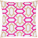 Zoe 22 inch White, Tan, Bright Pink Pillow Kit