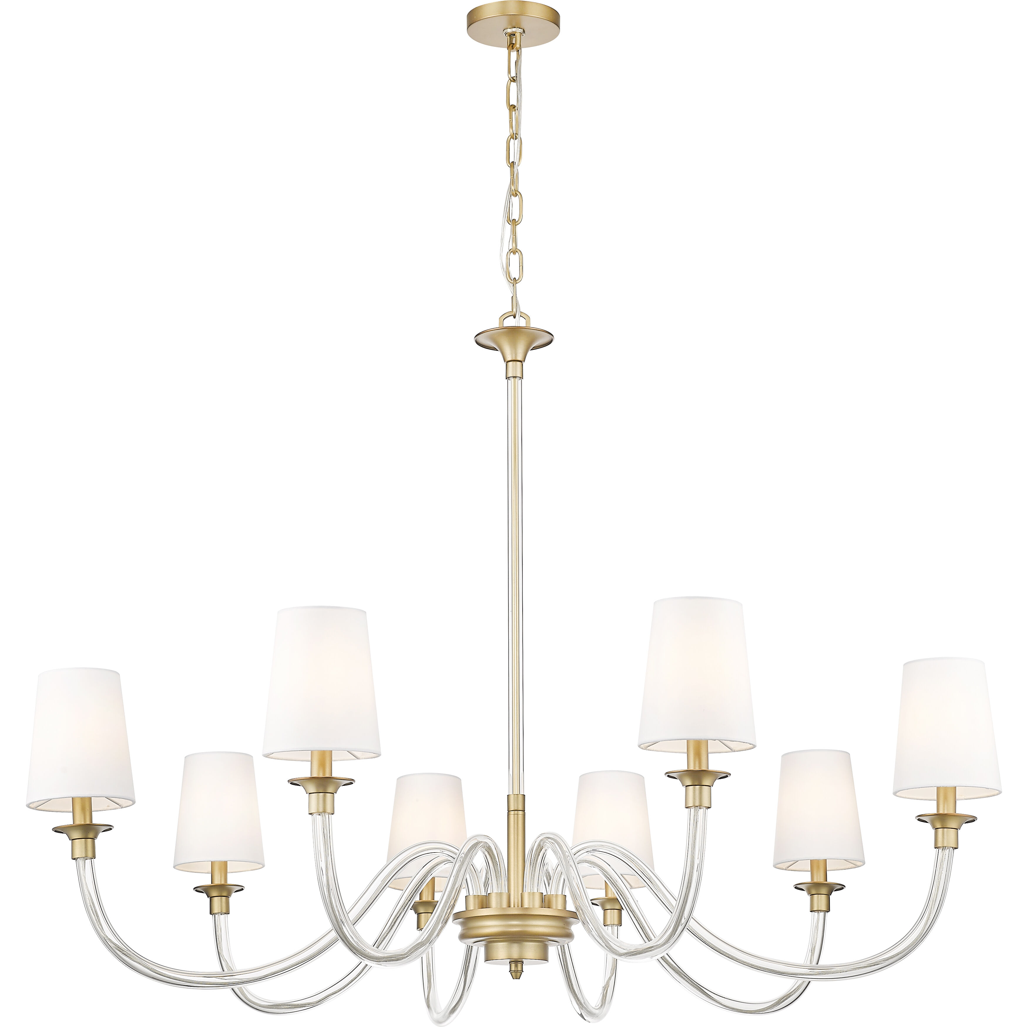 Katerina 8 Light 46 inch Rubbed Brass Chandelier Ceiling Light