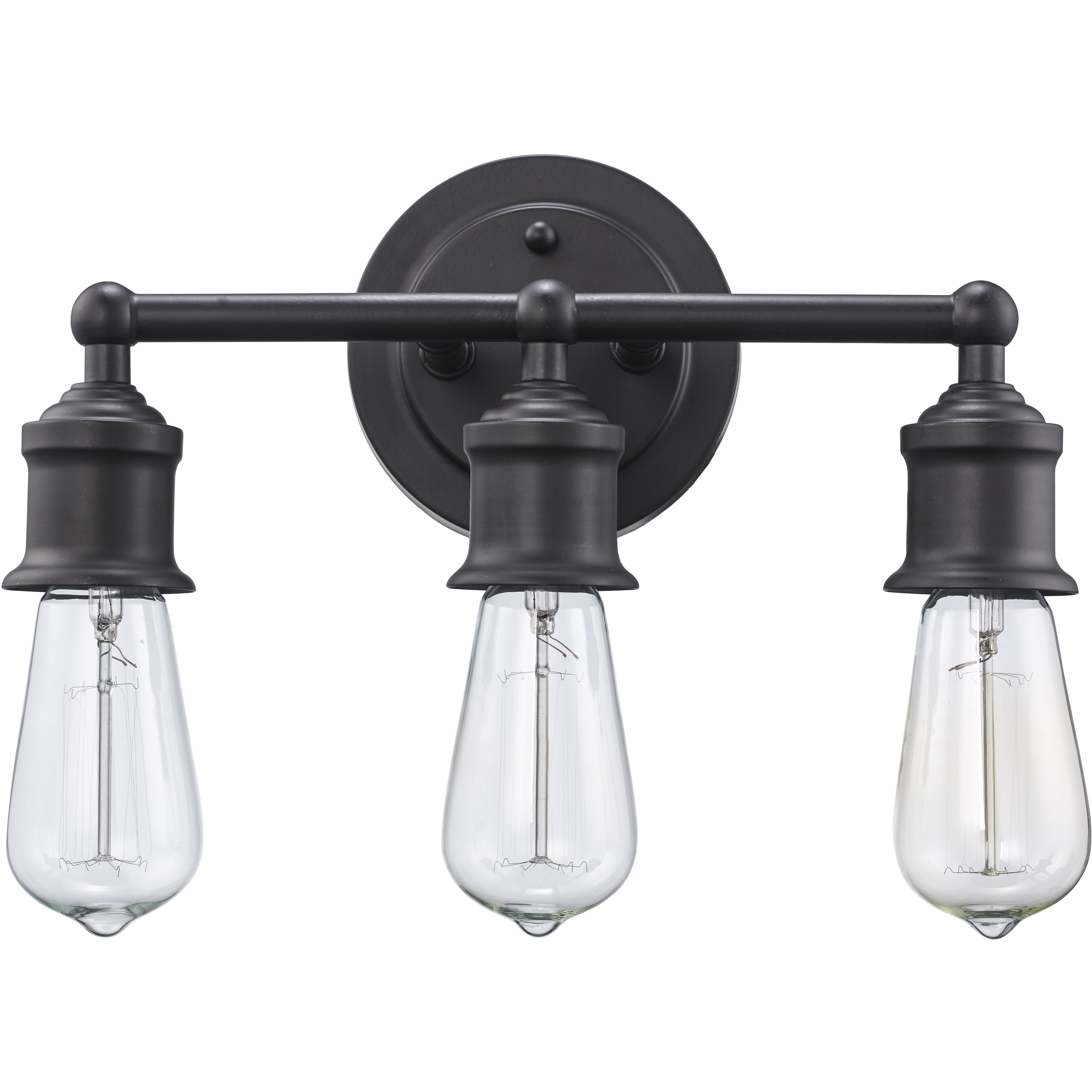 Underwood 3 Light 12 inch Rubbed Oil Bronze Vanity Bar Wall Light