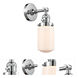 Franklin Restoration Dover 1 Light 5 inch Polished Chrome Sconce Wall Light in Matte White Glass, Franklin Restoration