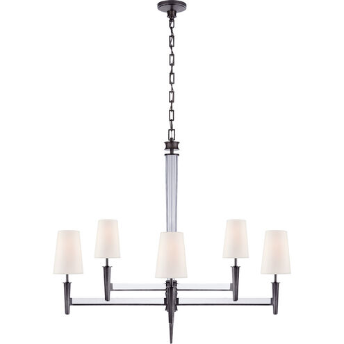 Thomas O'Brien Lyra 8 Light 42.5 inch Bronze and Crystal Two Tier Chandelier Ceiling Light