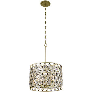 Windsor 4 Light 18 inch French Gold and Matte Black Pendant Ceiling Light