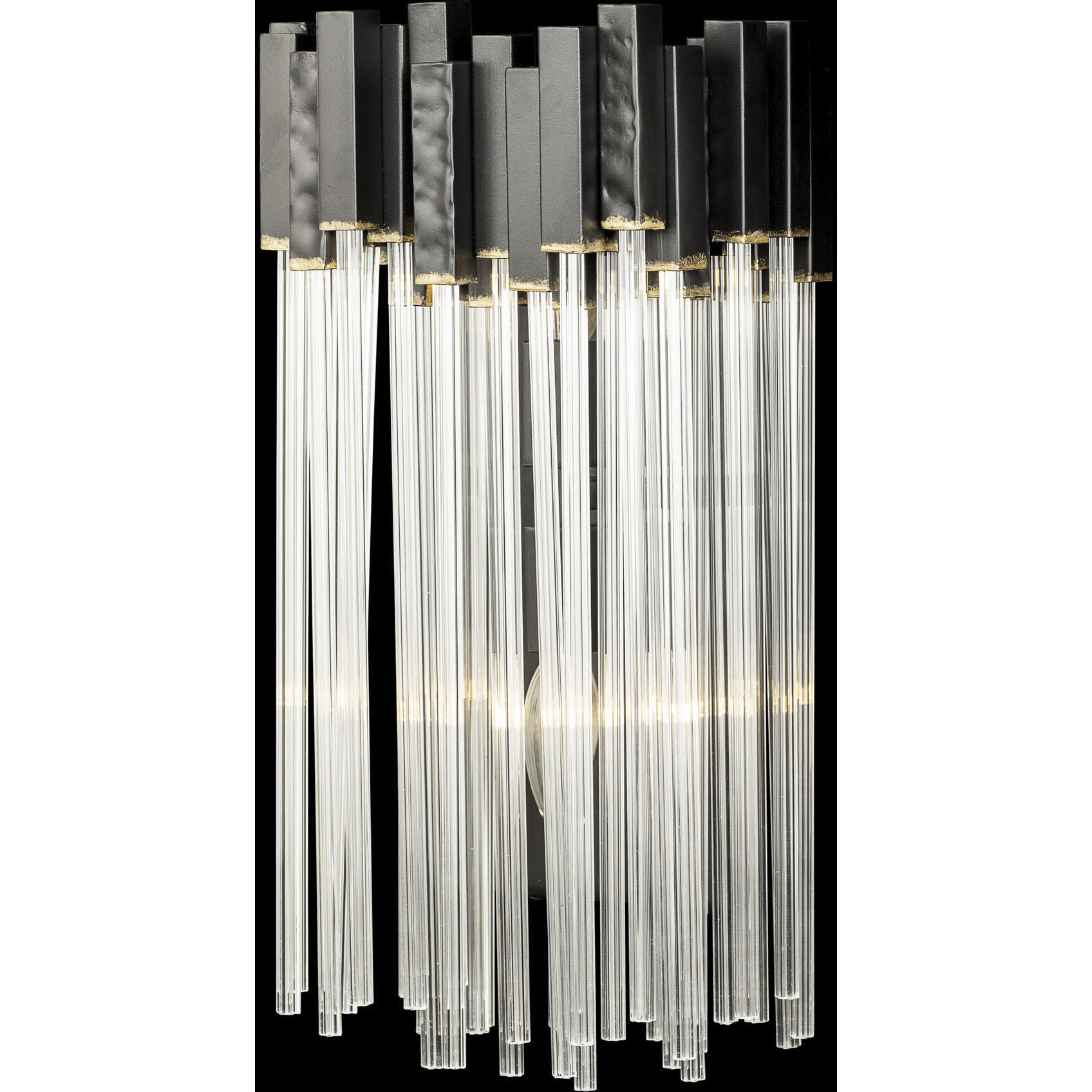 Matrix 2 Light 8 inch Matte Black and French Gold Wall Sconce Wall Light in Matte Black/French Gold