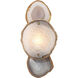 Trinity 1 Light 7 inch Pale Lavender Agate & Antique Brass Wall Sconce Wall Light