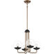 Outer Limits 4 Light 19 inch Painted Bronze W/Natural Brush Chandelier Ceiling Light