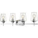 Joliet 4 Light 30 inch Chrome Vanity Wall Light