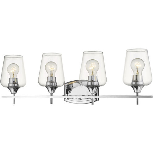 Joliet 4 Light 30 inch Chrome Vanity Wall Light