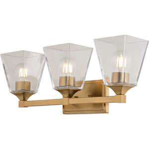 Wallingford 3 Light 22.5 inch Modern Gold Bathroom Vanity Wall Light