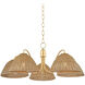 Katniss 5 Light 38.5 inch Aged Brass Chandelier Ceiling Light