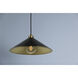 Clivedon 1 Light 12 inch Aged Brass and Distressed Bronze Pendant Ceiling Light