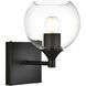 Foster 1 Light 6 inch Black Bath Sconce Wall Light