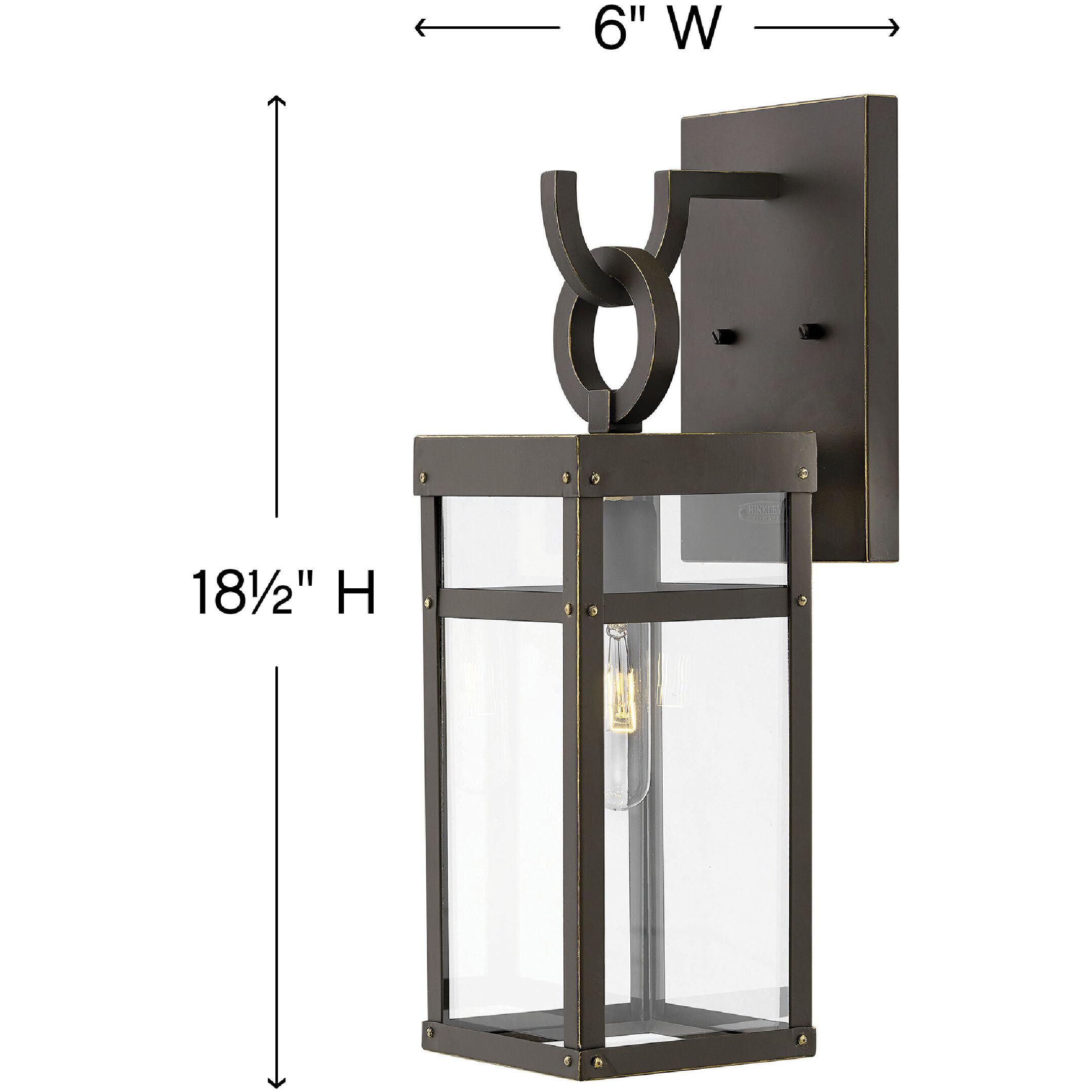 Estate Series Porter Outdoor Wall Mount Lantern in Oil Rubbed Bronze, Non-LED, Open Air