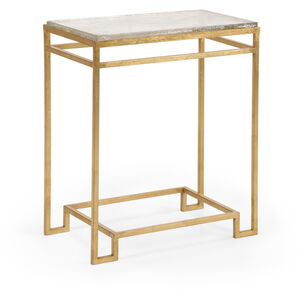 Chelsea House 27 X 22 inch Gold Leaf/Clear/Seeded Side Table