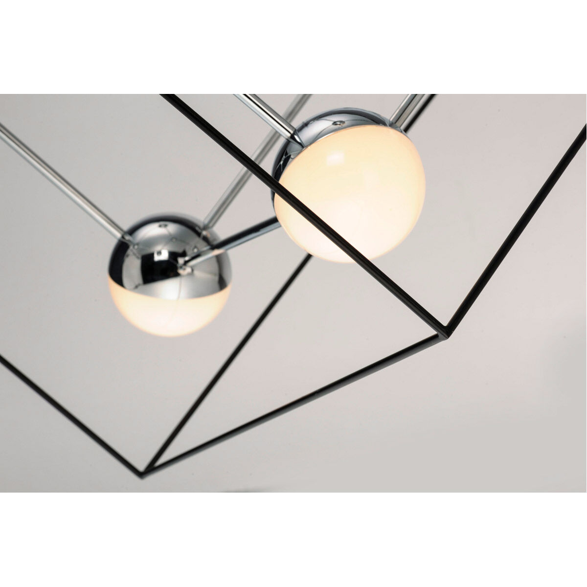 Ion LED 22.25 inch Black and Polished Chrome Single Pendant Ceiling Light
