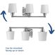 Glance 3 Light 24 inch Polished Chrome Bath Vanity Wall Light, Design Series