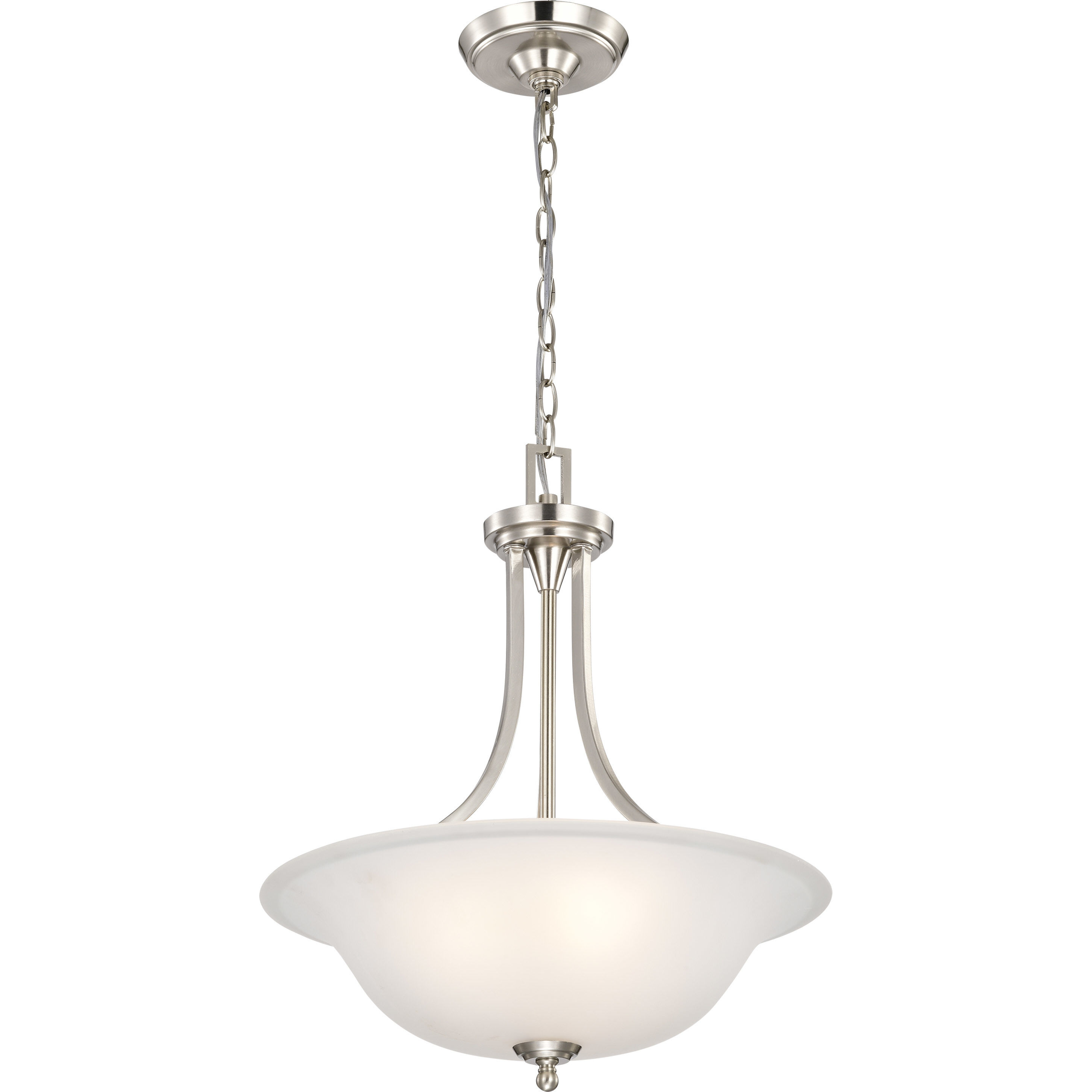 Surrey 3 Light 16 inch Brushed Nickel Pendant Ceiling Light