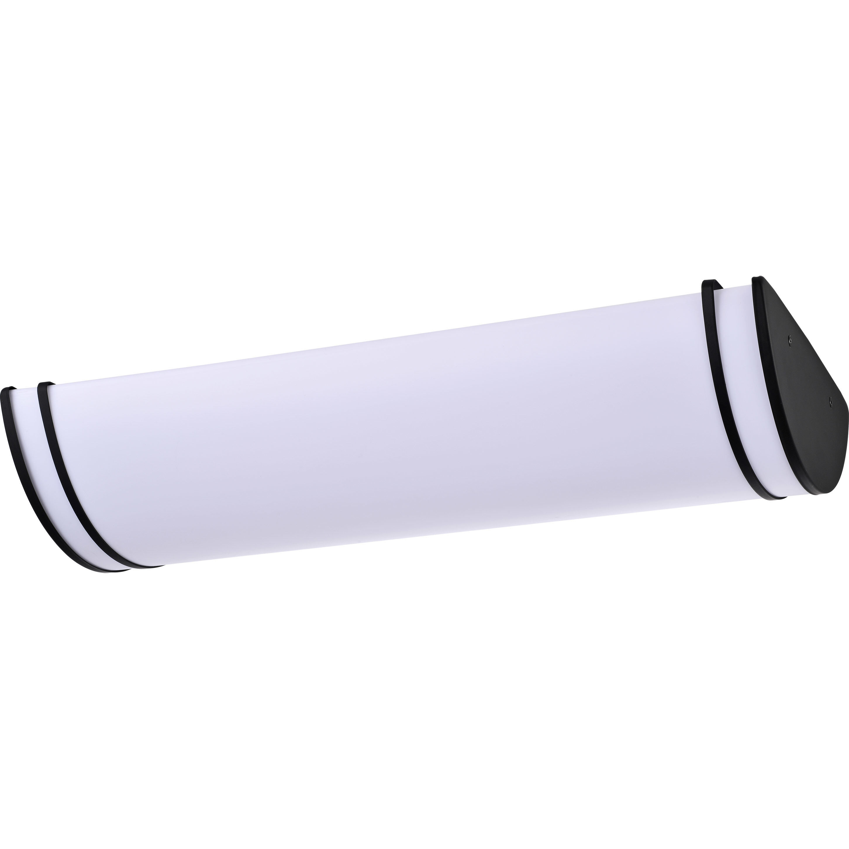 Glamour LED 12 inch Matte Black Linear Flush Mount Ceiling Light