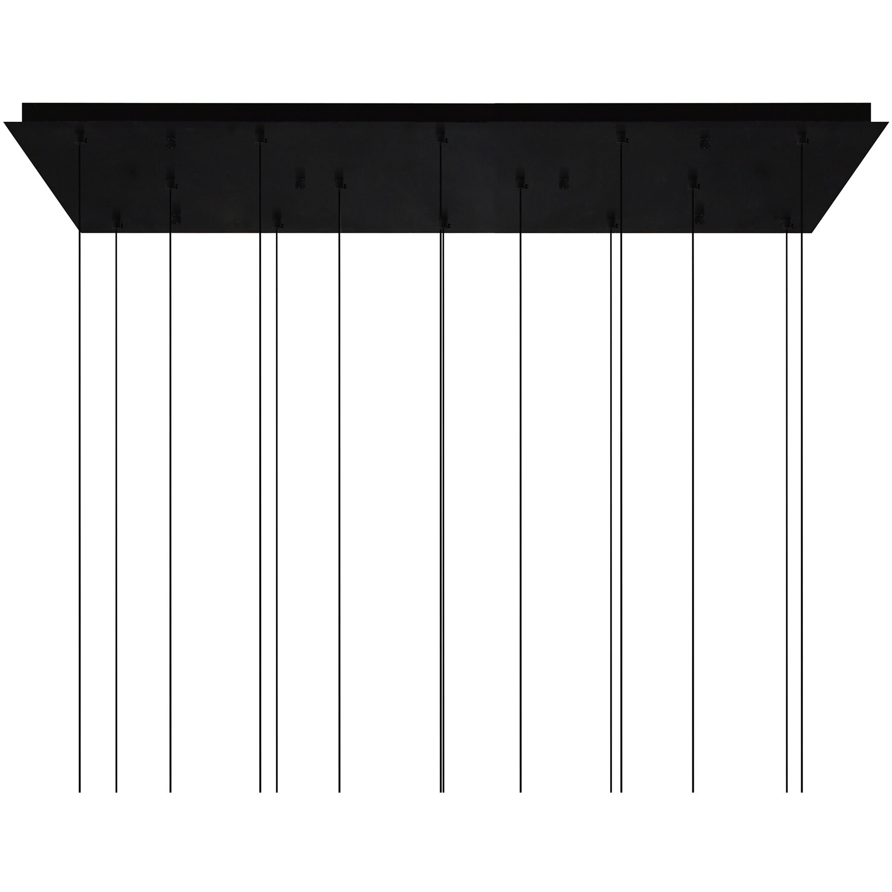 Lava LED 48 inch Black Chandelier Ceiling Light