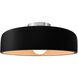 Radiance LED 16 inch Carbon Matte Black and Brushed Nickel Semi Flush Ceiling Light