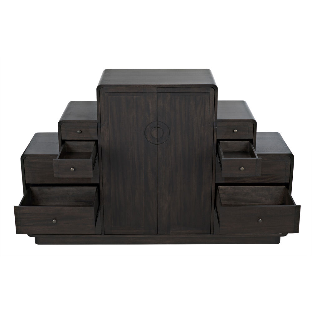 Nova 77.5 X 21 inch Ebony Walnut Sideboard