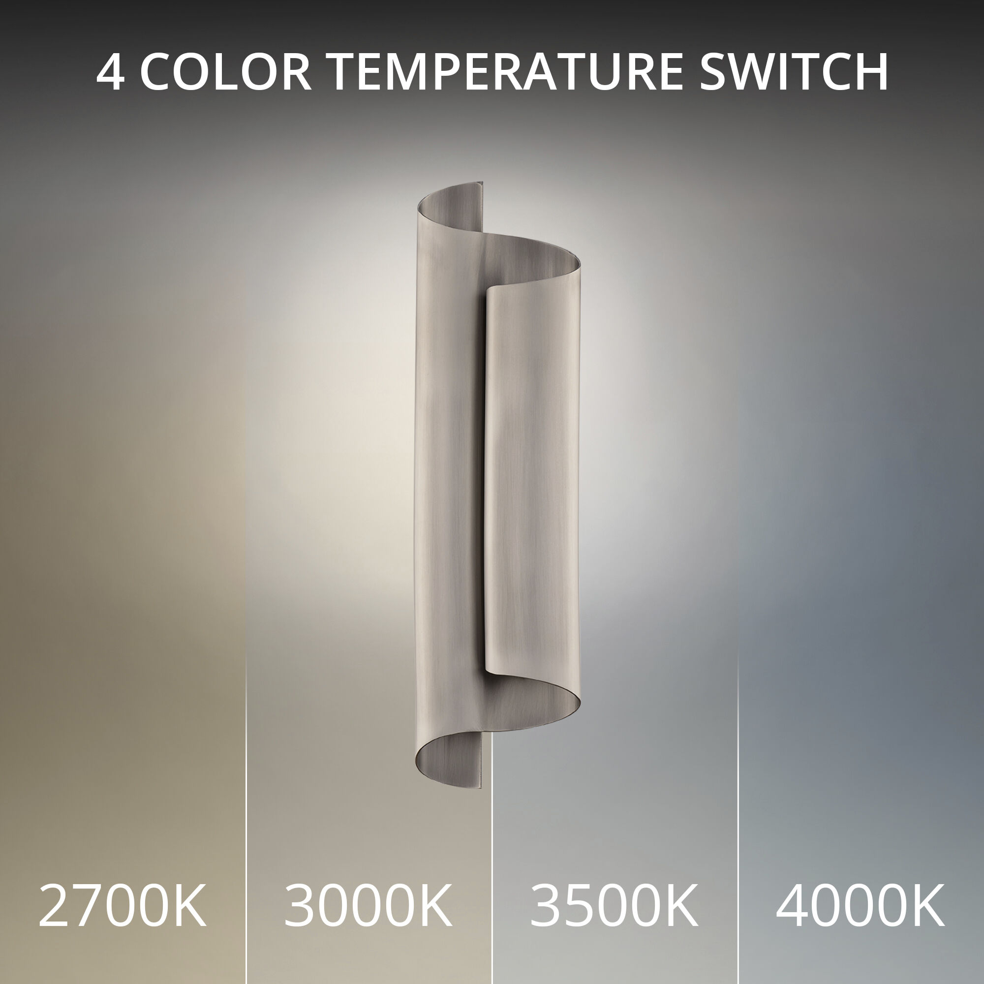 Pirouette Indoor Wall Lighting in 4000K, Brushed Nickel