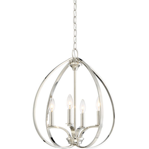 Tilbury 4 Light 19 inch Polished Nickel Pendant Ceiling Light