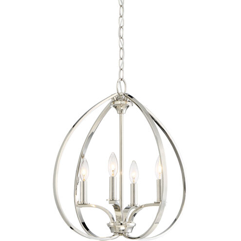 Tilbury 4 Light 19 inch Polished Nickel Pendant Ceiling Light 