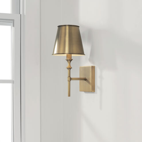 Whitney 1 Light 6.5 inch Aged Brass Sconce Wall Light