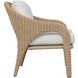 Kavali Natural Honey and Oyster White Outdoor Lounge Chair