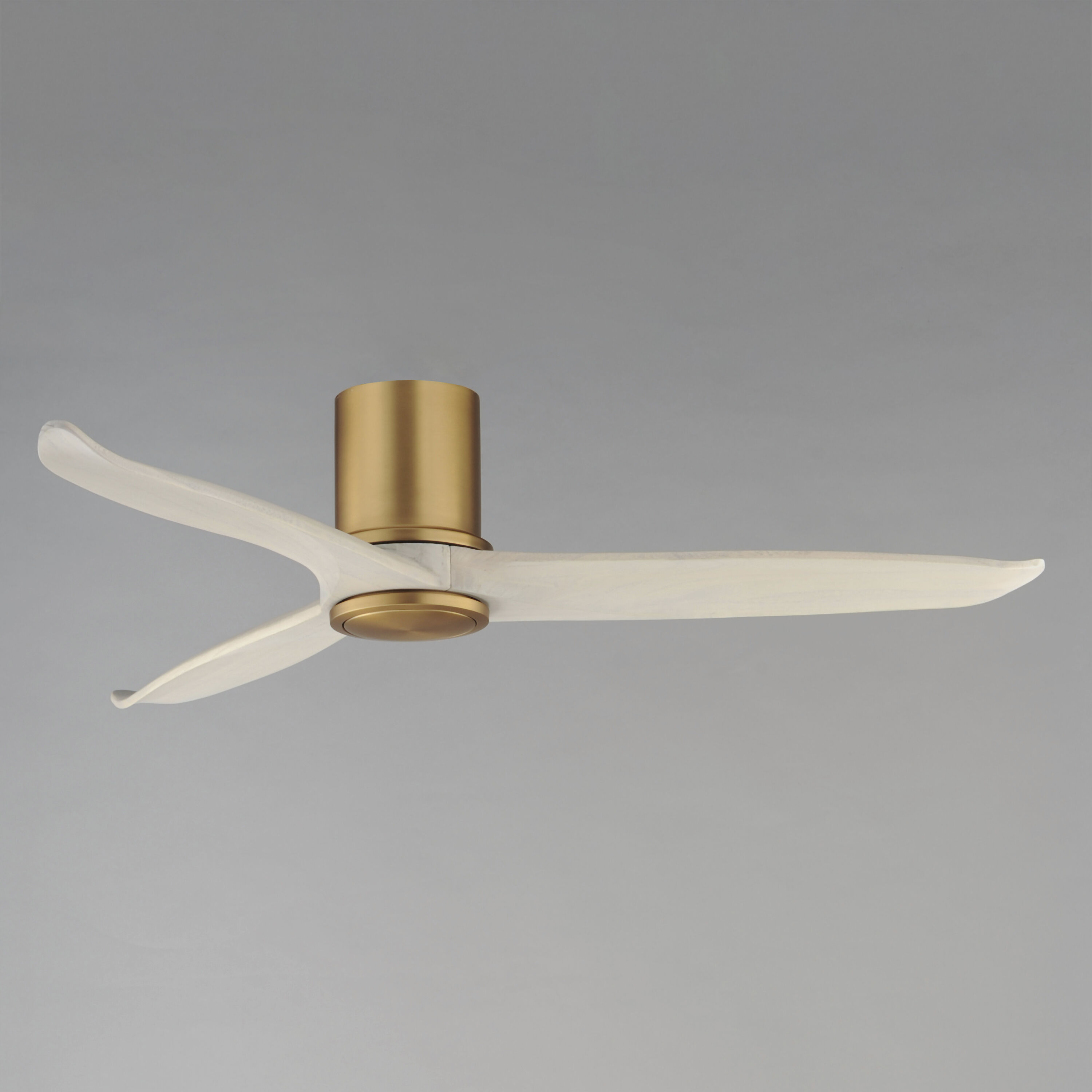Woodwind 52 inch Natural Aged Brass Indoor Ceiling Fan in White