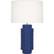 Dolly 27.5 inch 150.00 watt Cobalt Glazed Textured Ceramic Table Lamp Portable Light in Fondine