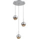 Cabochon LED Classic Silver Pendant Chandelier Ceiling Light in Bronze, 2700K LED