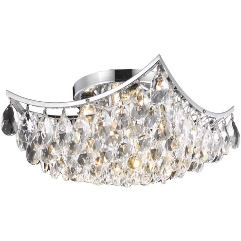 Clara 4 Light 14 inch Chrome Flush Mount Ceiling Light