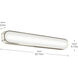 Daines LED 32.75 inch Polished Nickel Bath Bar Wall Light