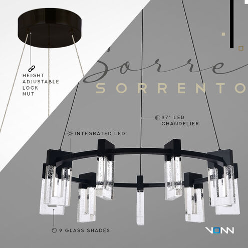 Artisan Collection/SORRENTO Series 27 inch Black Chandelier Ceiling Light