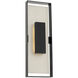 Boxie LED 22 inch Black with Brushed Nickel Outdoor Wall Light