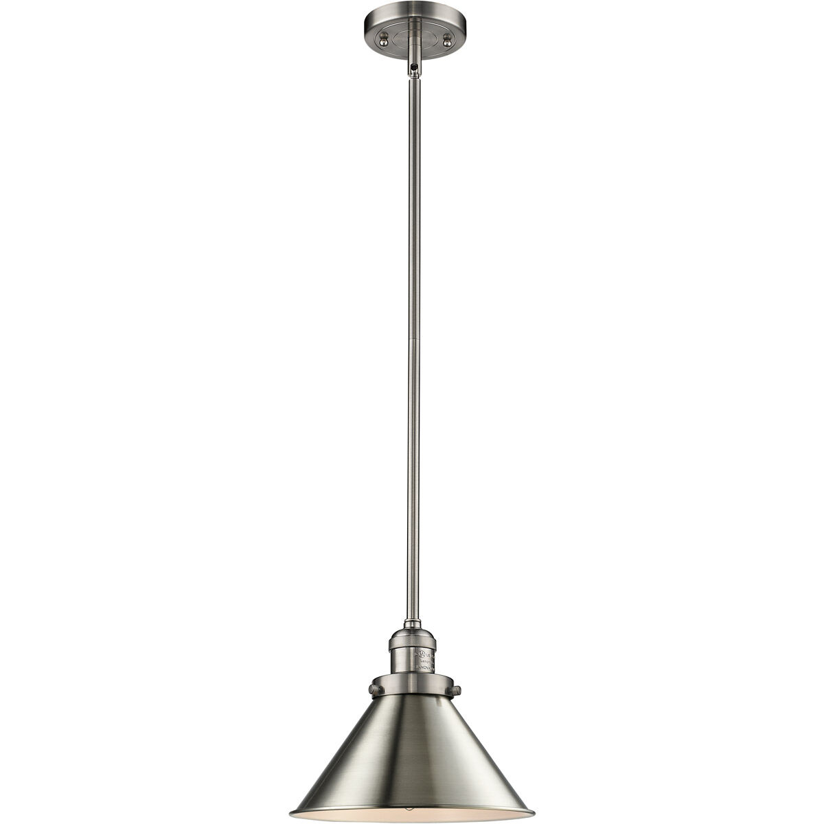 Briarcliff 1 Light 10 inch Brushed Satin Nickel Mini Pendant Ceiling Light