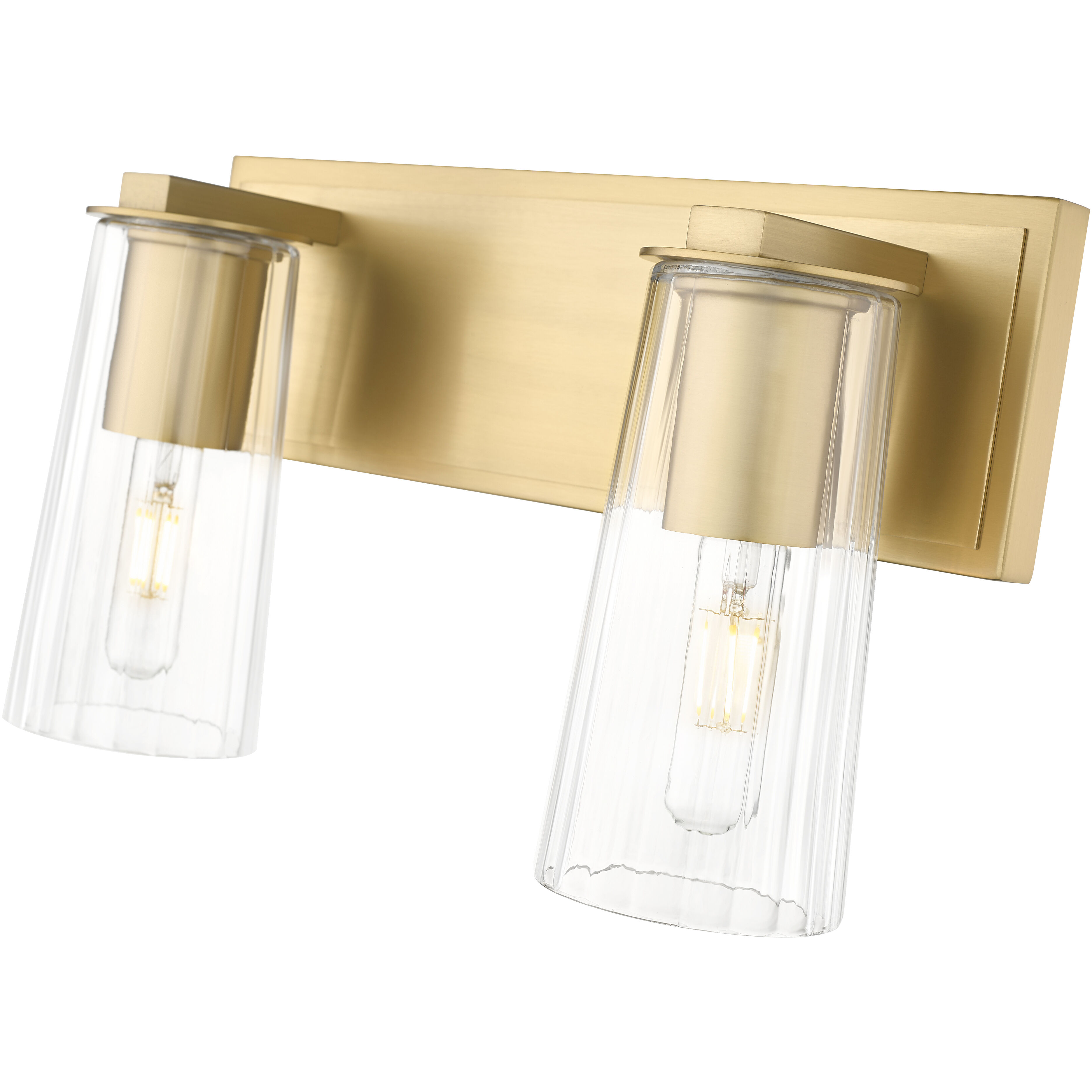 Titus 2 Light 16 inch Modern Gold Bath Vanity Light Wall Light