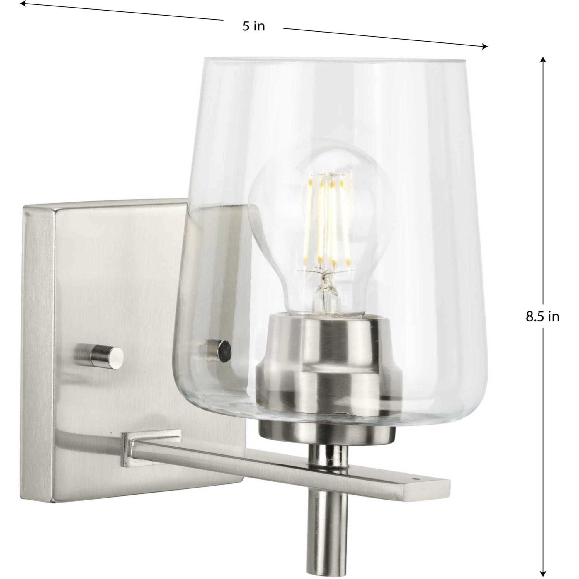 Calais 1 Light 7 inch Brushed Nickel Bath Vanity Wall Light