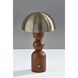Connie 10.75 inch 2.00 watt Walnut and Antique Brass Cordless Table Lamp Portable Light