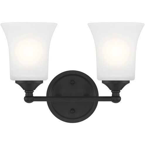 Bronson 2 Light 13 inch Matte Black Vanity Light Wall Light