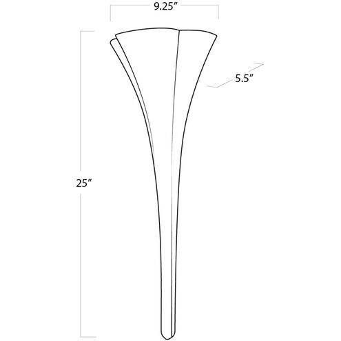 Lillian 1 Light 9.25 inch Gold Leaf Wall Sconce Wall Light