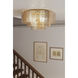 Torvento 7 Light 28 inch Legacy Brass Flush Mount Ceiling Light in Clear,  Grey Smoke and Amber Handmade Glass