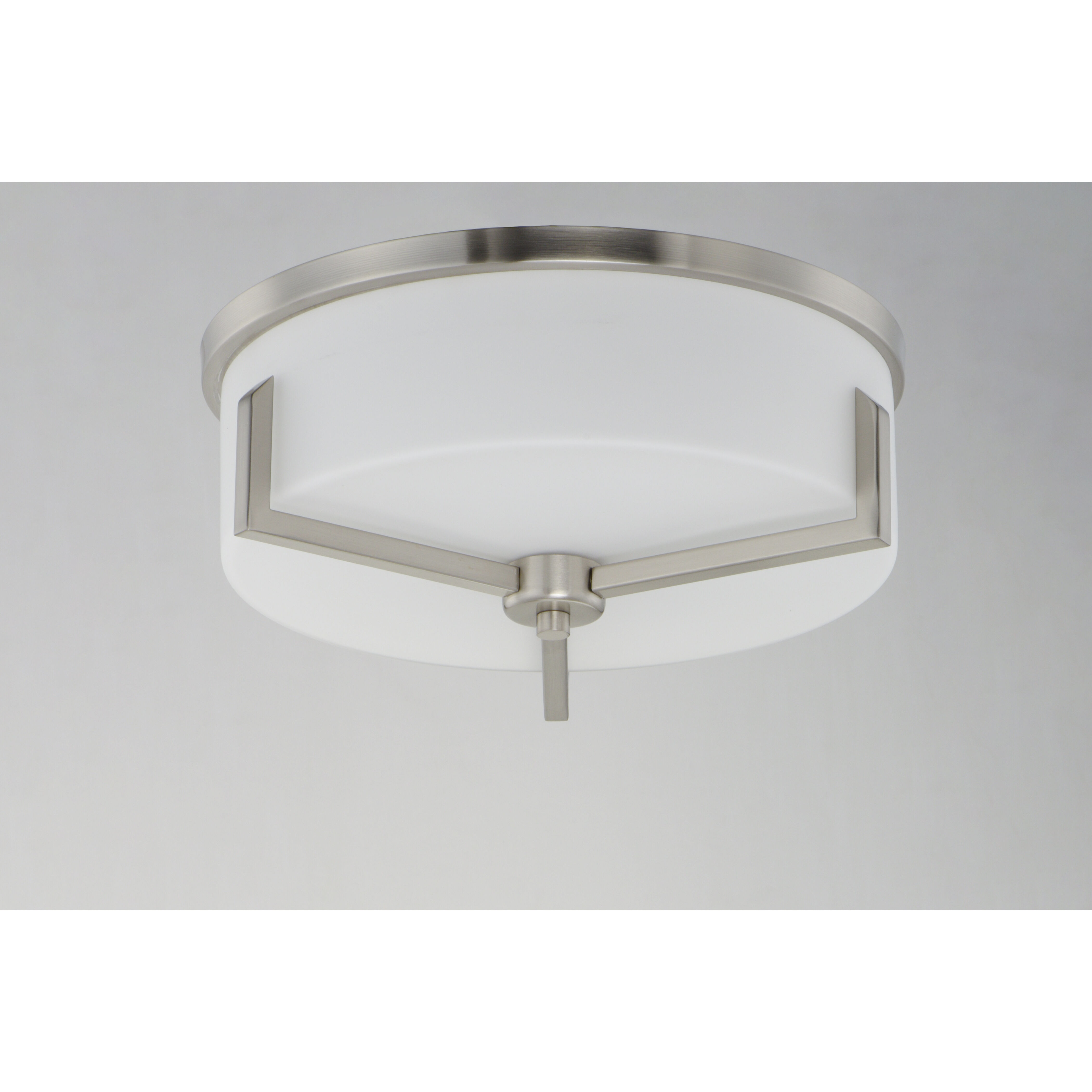 Dart 3 Light 14 inch Satin Nickel Flush Mount Ceiling Light
