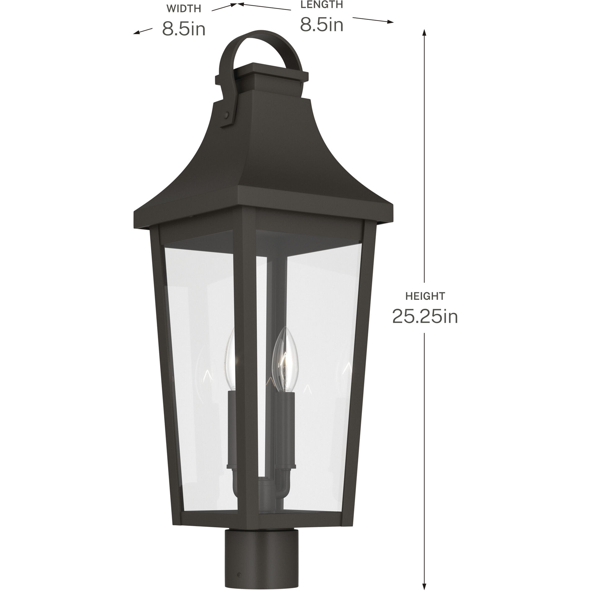 Cleary 2 Light 25.25 inch Olde Bronze Outdoor Post Light